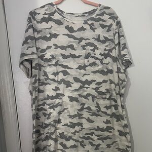 Lane Bryant Gray Camouflage Long Sleeve Tee